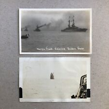 U.S.S Covington Sinking and Pacific Fleet San Francisco RPPC Vintage Postcard S picture