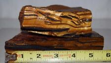Premium VARIEGATED TIGER EYE faced rough … 2 pcs … 4.3 lbs … thick vein … Africa picture