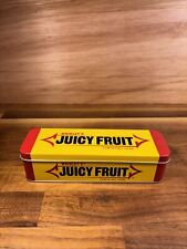Wrigleys Juicy Fruit Metal Tin Hinged Collectible Storage Advertisement Retro picture