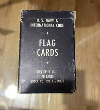 US Navy International Code Flag Cards With 70 Cards In Box picture