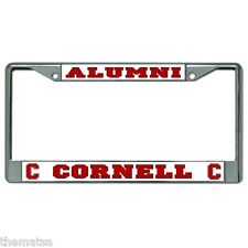 CORNELL ALUMNI METAL CHROME CAR  LICENSE PLATE FRAME MADE IN USA picture