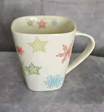 Starbucks 2005 Mug 12 fl.oz. White Ceramic Coffee Cup with Stars and Snowflakes picture