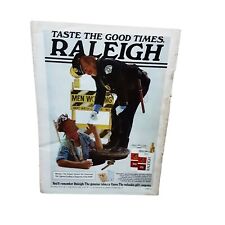 1976 Raleigh Cigarettes Police Officer Original Print Ad Vintage picture