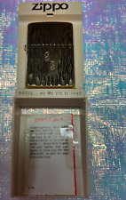 Vintage Zippo lighter gold tone 1979 mono GP ORIGINAL CASE and instructions picture