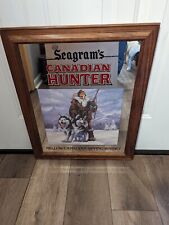 Seagram's Canadian Hunter Bar Mirror Vintage Whiskey Man Cave 7 Dwcor picture