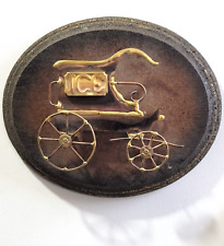 Metal Copper Tin Wall Art Antique Cars Transportation Handcrafted Décor picture