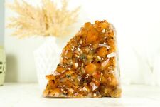 AAA Citrine Crystal Cluster with Orange Madeira and Calcite Covered by Galaxy Dr picture