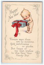 c1910's Happy New Year Kewpies Angel With Gift Gibson Unposted Antique Postcard picture
