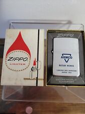 Vtg Unfired 1964 Zippo Lighter ARMCO Butler Works Million Safe Manhours Unused picture
