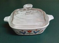 Vintage Corning Ware Country Festival P41-B 1 3/4 cup Casserole Dish w/ B-14 Lid picture