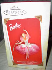 HALLMARK PEPPERMINT CANDY CANE BARBIE 2004 CHRISTMAS ORNAMENTS BALLERINA BALLET picture