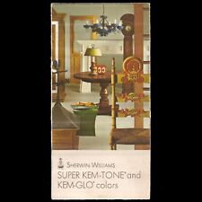 1966 Sherwin Williams Pamphlet Super Kem Tone Kem Glo w Color Sample Swatches picture