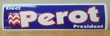 Vintage Elect ROSS PEROT President Campaign Bumper Sticker 1992 Authentic picture