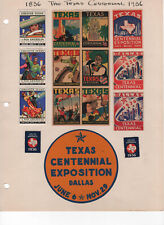 1936 Texas Centennial - 1937 Texas & Pan American Exposition Stamps picture