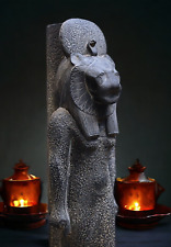 Large Egyptian Statue of Goddess Sekhmet Standing Carved Antique Basalt Stone picture