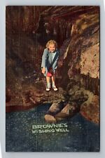 Madison WI-Wisconsin, Little Girl in Brownie's Wishing Well, Vintage Postcard picture