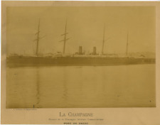 Letellier, France, La Champagne, Port du Havre vintage albumen print, France  picture