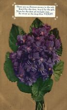 Vintage Postcard 1909 Greetings And Wishes Flower Bouquet Remembrance Card picture