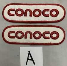 Set of 2 Vintage Conoco Sew on Patch Badge 4”x 1.25”  Uniform Oil  Advertising picture