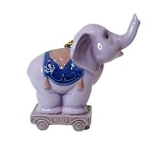 LLADRO Circus Star Santa's Workshop Purple Elephant Porcelain Ornament #6388  picture