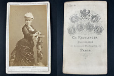 Reutlinger, Paris, Louise Théo, Vintage Singer CDV Albumen Print CDV, Print picture