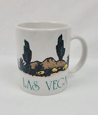 Vintage Las Vegas Cactus Coffee Mug Retro Desert Theme 70's Style Artist Signed picture