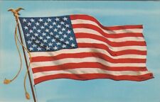 The Stars And Stripes Old Glory American Flag Posted Chrome Vintage Post Card picture