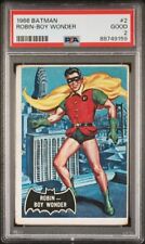 1966 Topps Batman Black Bat Robin Boy Wonder #2 Rookie PSA 2 59 picture