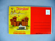 VINTAGE DISNEYLAND FRONTIERLAND POSTCARD FOLDER 13 COLORFUL SCENES FROM 60'S picture
