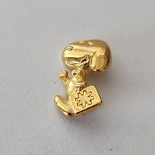 Vintage 1958 U.F.S Peanuts Snoopy Gold Tone Brooch Pin picture