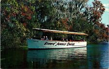 Jungle Cruise Silver River Springs FL Florida Postcard VTG UNP Tichnor Vintage picture
