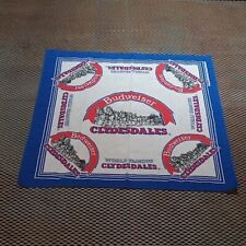 Vintage Budweiser Beer Clydesdales Horses Handkerchief Scarf Bandanna picture