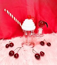 Cute Cherry Sundae Glass Water Pipe Hookah Glass Pipe Bong Ice Cream Rig picture