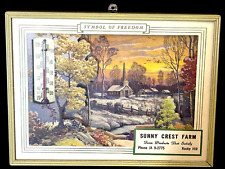 1956 Sunny Crest Farm ROCKY HILL Connecticut CALENDAR  / THERMOMETER  Freedom picture