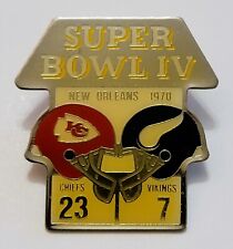 Super Bowl IV PIN Kansas City Chiefs 23 Minnesota Vikings 7 picture