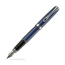 Diplomat Excellence A2 Fountain Pen Midnight Blue with Chrome Trim Medium Point picture