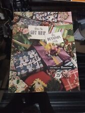 Vtg 1950 How to Gift Wrap the Dennison Way Instruction Book Ribbon Bows 50's Euc picture