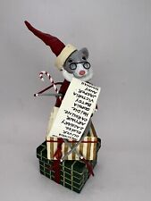 Lori Mitchell SANTA MOUSE Figurine Christmas List Names ESC Trading picture