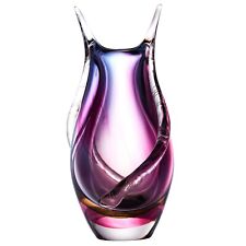 10.5 inches tall Hand Blown Sommerso Art Glass Teardrop Vase picture
