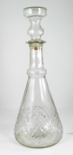 Old Mr. Boston Glass Fine Wine Decanter Genie Bottle Cut 12