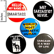 Funny Buttons Pins Joke Gifts for Sarcastic People 5 Pack Gift Set 1 Inch P40-2 picture