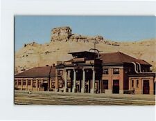 Postcard Two Noted Landmarks Union Pacific Depot Green River Wyoming USA picture