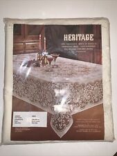 Vintage Heritage Lace Tablecloth Made In Hungary 50604 Oblong NOIP Floral Ivory picture