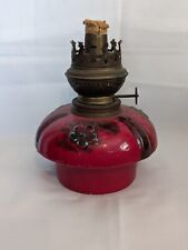 1880s Victorian Oil lamp Font burner, Red ceramic ~ Kosmos Brenner picture