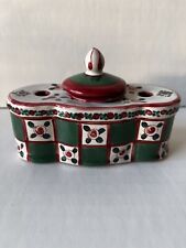 INKWELL~ALADIN~FRANCE~2~PEN~INKWELL ~FAIENCE ~ANTIQUE picture