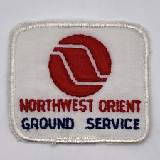 Vtg Northwest Orient Airlines Ground Service Embroidered Patch 3 1/2