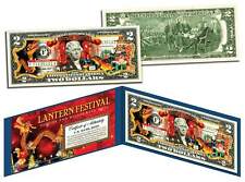 Chinese LANTERN FESTIVAL Colorized $2 Bill US Legal Tender Currency Lucky Money picture