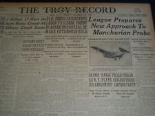 1931 NOV 23 TROY MORNING RECORD - NEW APPROACH TO MANCHURIA PROBE - NT 7475 picture
