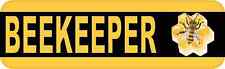10in x 3in Black and Yellow Beekeeper Magnet picture