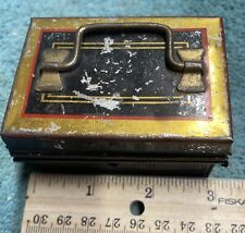 Antique Tiny Metal Box Lockable W/ No Key picture